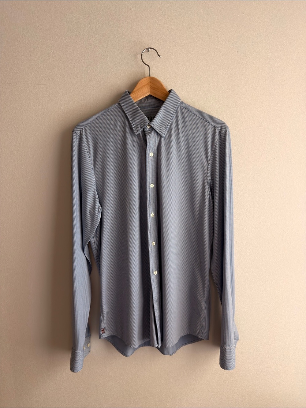 RHONE Men's Light Blue Button-Down Dress Shirt